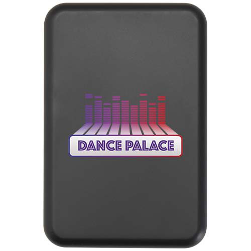 Acrab magnetyczny bezprzewodowy powerbank o pojemności 5000 mAh i mocy 15 W z technologią PD 20 W — wykonany z tworzyw sztycznych pochodzących z recyklingu. Czarny 12444190 (1)