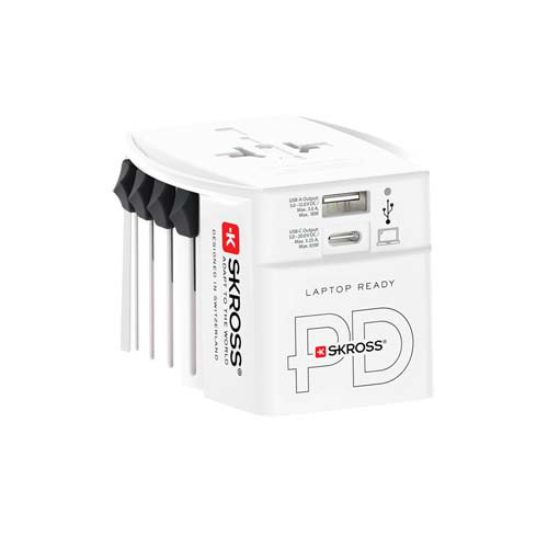 SKROSS® MUV AC65PD – uniwersalna przejściówka z kablem USB-C  Biały 12462001 (3)