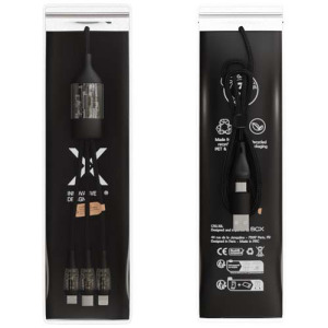 SCX.design C50 kabel szybkiego ładowania 5 w 1 o mocy 100 W/5 A z wyświetlaczem cyfrowym