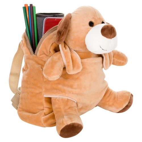 Bruno, pluszowy pies, plecak brązowy HE689-16 (1)
