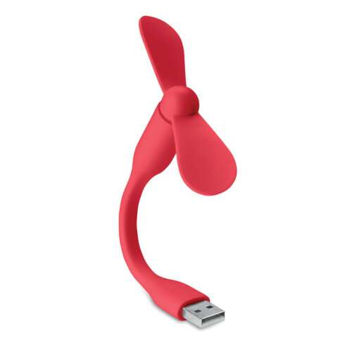 Przenośny wentylator USB czerwony MO9063-05 