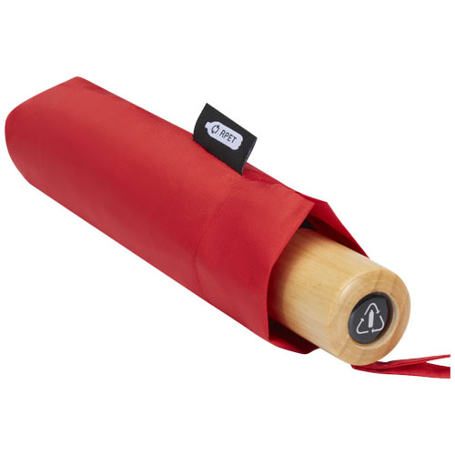 Składany wiatroodporny parasol 51 cm z PET z recyklingu Birgit Czerwony 10914521 (5)