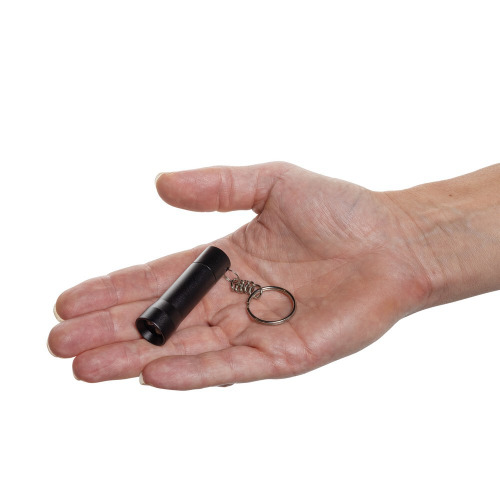 Brelok do kluczy z aluminium z recyklingu, latarka Flash Czarny P514.0401 (3)