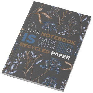 Notatnik A6 Novella Austen z miękką okładką z materiału z recyklingu, 50 kartek Ciemnografitowy