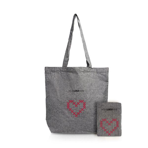 Składana torba bawełniana z recyklingu 190g/m2 / Vikbar Beżowy IP31115281 (1)