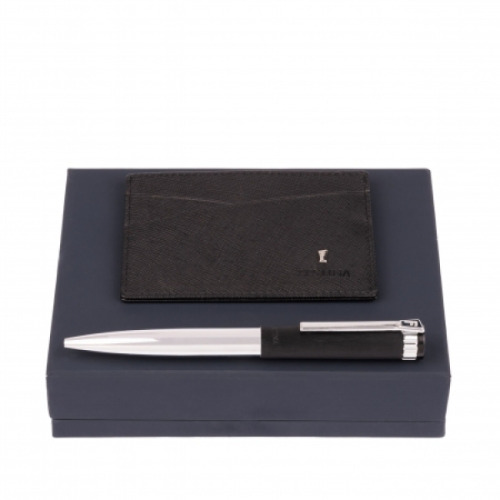 Zestaw upominkowy Festina długopis i etui na karty - FLC101A + FSR1544A Czarny FPBC101A 