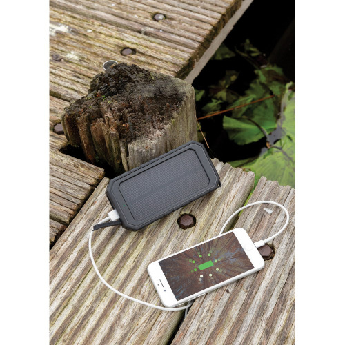 Power bank 10000 mAh, ładowarka słoneczna Czarny P322.451 (7)