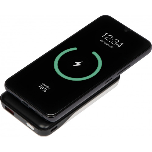 Power bank 10 000 mAh z ładowarką indukcyjną VENTURA Czarny 399903 (5)