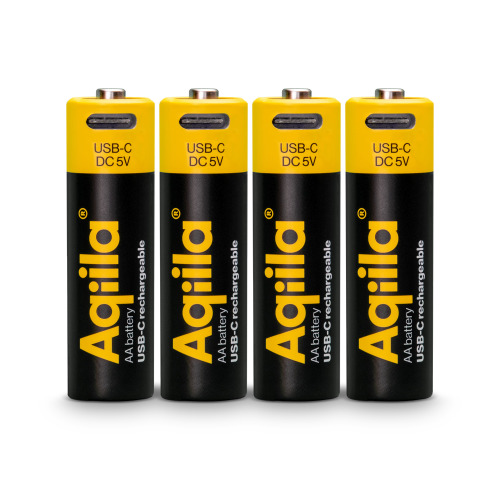 Aqiila – akumulatory AA USB-C o pojemności 2000 mAh, zestaw 4 sztuk Czarny LT45209-N0002 (6)