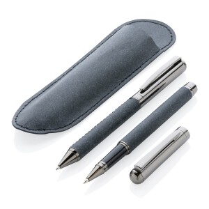Zestaw piśmienny, długopis i pióro kulkowe grey