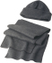 Zestaw zimowy, czapka i szalik szary V7011-19  thumbnail