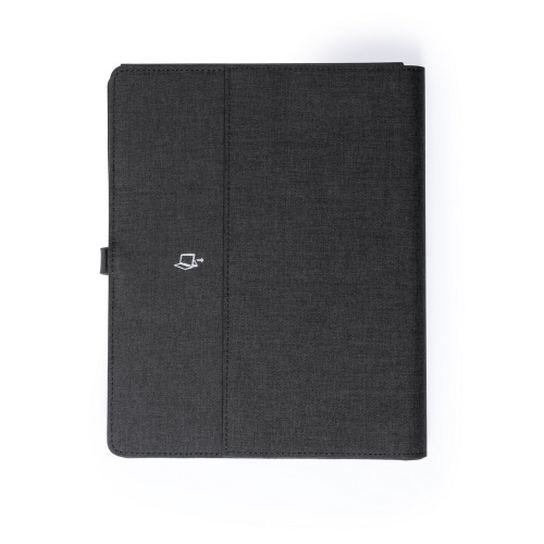 Teczka konferencyjna, notatnik, power bank, stojak na tablet Czarny V2942-03 (2)