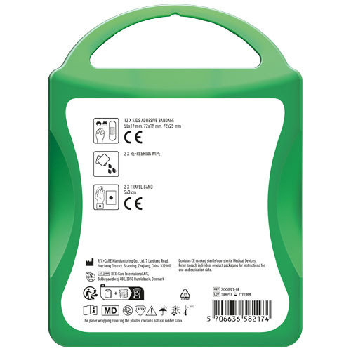 MyKit Zestaw podróżny dla dzieci Przezroczysty zielony 1Z262961 (2)