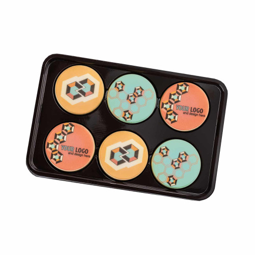 Praliny z nadrukiem Choco Circle 6 szt Wielokolorwy S0415B (1)