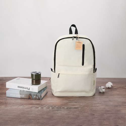 Plecak na laptopa 15" z bawełny z recyklingu Beżowy VA653-20 (2)