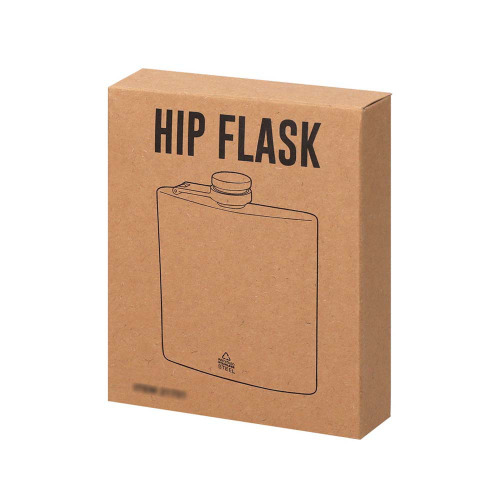 Piersiówka 175 ml ze stali nierdzewnej z recyklingu Biały VA707-02 (1)