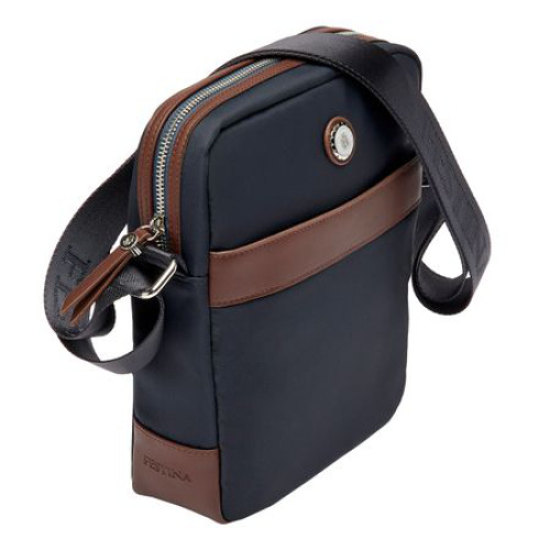 Torba reporterska Button Navy & Brown Granatowy FTR426N (4)