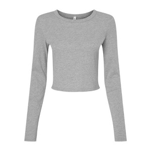 Crop Top Damski Dopasowany Bawełna Strecz