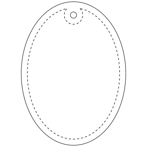 RFX™ reflective owalna odblaskowa zawieszka z TPU Biały 1PR10301 (3)