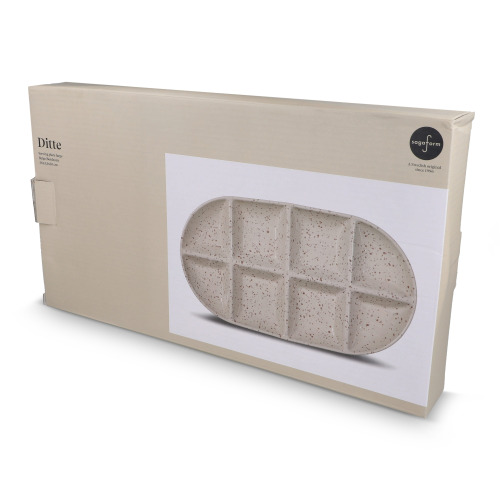 Sagaform Ditte Ceramiczna miska do serwowania potraw 36 x 20 cm Beżowy LT52257-N0055 (2)