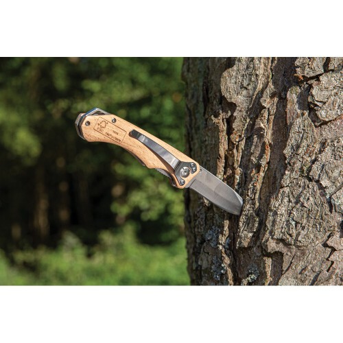 Drewniany nóż składany, scyzoryk brązowy P414.059 (6)