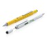 Długopis wielofunkcyjny, poziomica, śrubokręt, touch pen żółty V1996-08 (12) thumbnail
