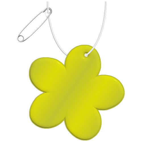 RFX™ reflective odblaskowa zawieszka z TPU, kwiat Neonowy żółty 1PR11913 