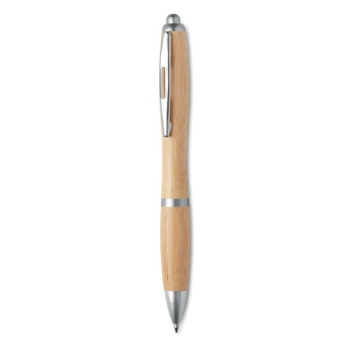 Długopis z bambusa srebrny mat MO9485-16 (1)