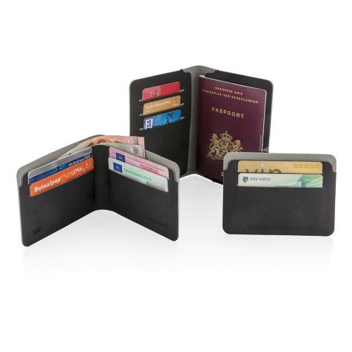 Etui na karty kredytowe Quebec, ochrona RFID czarny, szary P820.671 (8)