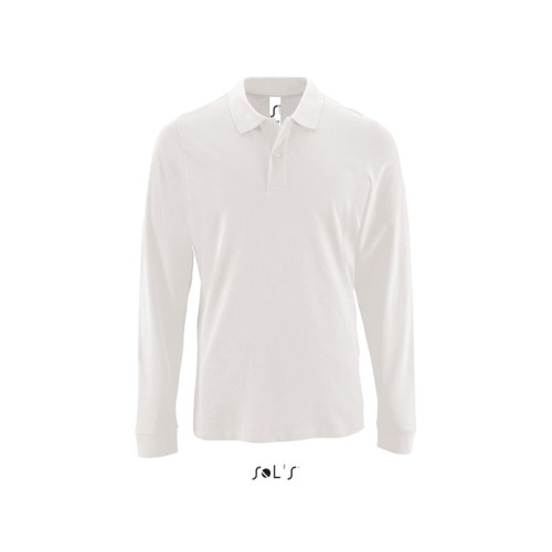 PERFECT MEN LSL POLO 180g Biały S02087-WH-S 