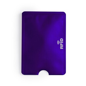 Etui na kartę kredytową, ochrona przed RFID fioletowy