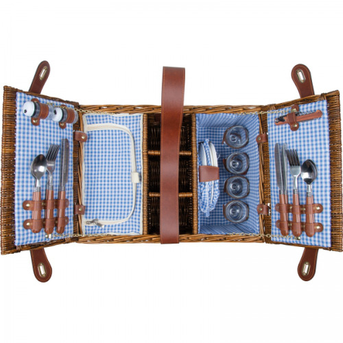 Kosz piknikowy dla 4 osób PROSPERO Brązowy 6127601 (3)