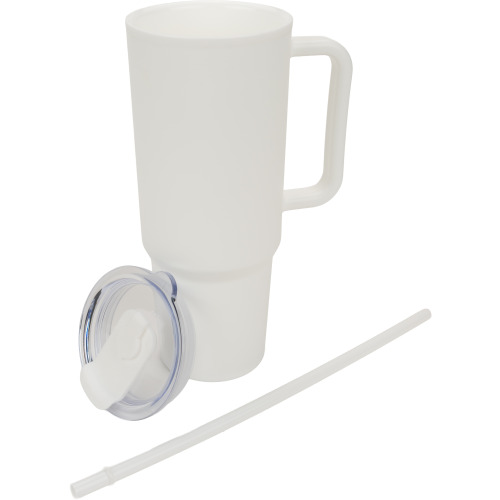 Kubek ze słomką XXL 1200 ml TEODORA Biały 8468606 (1)