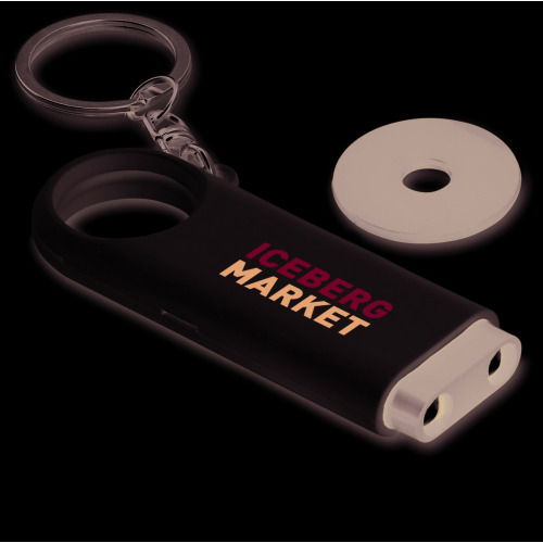 Brelok-latarka z żetonem Czarny MO8466-03 (3)