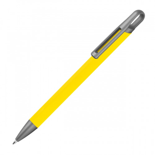Długopis z aluminium z recyklingu, półżelowy KAROLINE żółty 1444008 