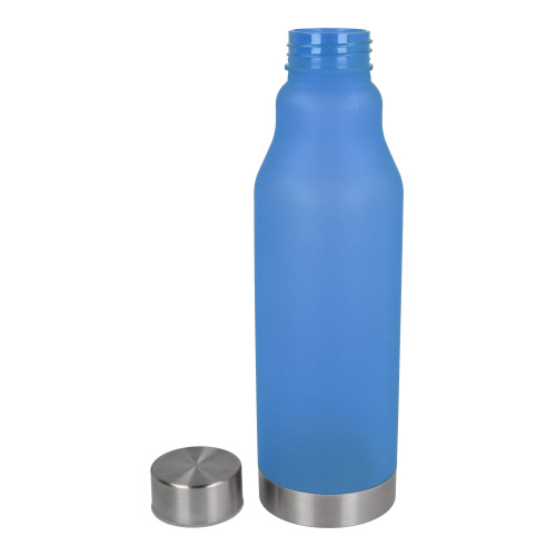 Matowa butelka R-PET 600ml Ecru / niebieski LT98824-N5411 