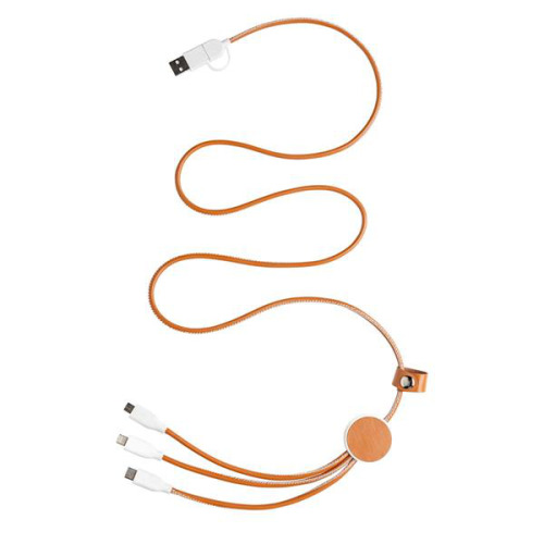 Kabelek 6 w 1 z recyklingu / Recycable Light Brown IP11059538 (1)