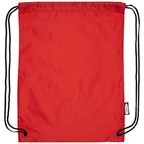 Plecak Oriole ze sznurkiem ściągającym z recyklowanego plastiku PET Czerwony 12046103 (4)