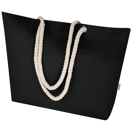 Florida torba plażowa o gramaturze 270 g/m² wykonana z materiałów z recyklingu z certyfikatem GRS 18L Czarny 12074490 (4)