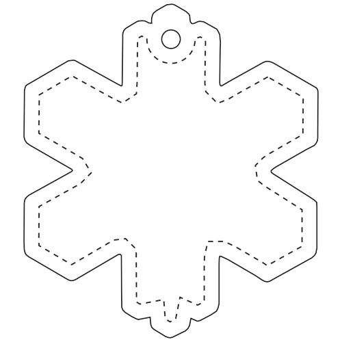RFX™ reflective odblaskowa zawieszka z TPU, płatek śniegu Neonowy żółty 1PR09913 (3)