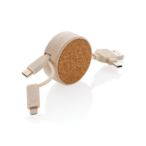Zwijany kabel do ładowania Khaki P302.369 