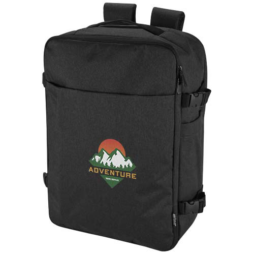 Libra plecak na laptopa o przekątnej 17 cali o pojemności 25 l wykonany z materiałów z recyclingu z certyfikatem GRS Melanż węglowy 13011184 (1)