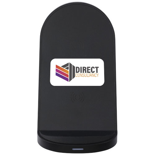 Loop bezprzewodowa podstawka ładująca o mocy 15 W z podwójną cewką z tworzyw sztucznych pochodzących z recyklingu z certyfika Czarny 12434090 (1)