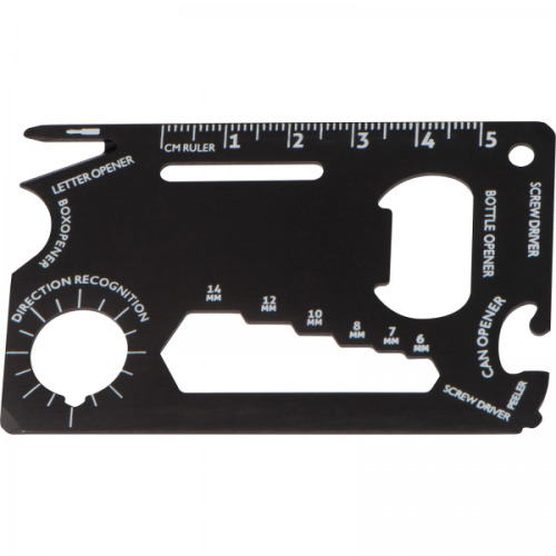 Narzędzie wielofunkcyjne karta survivalowa BENNO Czarny 9073403 (3)