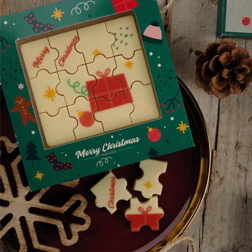 Zestaw Czekoladek Z Nadrukiem Puzzle 12 Sztuk Wielokolorowy S0047/XM (2)