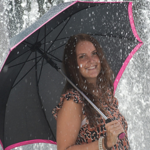 Parasol automatyczny ø105 cm ANTONINA Różowy 4329811 (3)