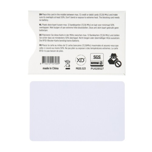 Karta do portfela, ochrona RFID biały P820.523 (3)