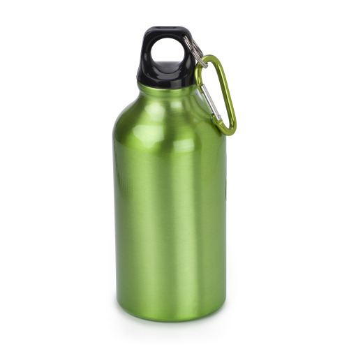 Bidon, butelka sportowa 400 ml z karabińczykiem jasnozielony V4659-10 
