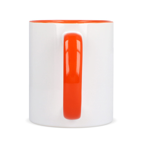 Kubek subli Oslo kolorowy w środku i uchwycie 300ml Biały / pomarańczowy LT51164-N0126 (2)