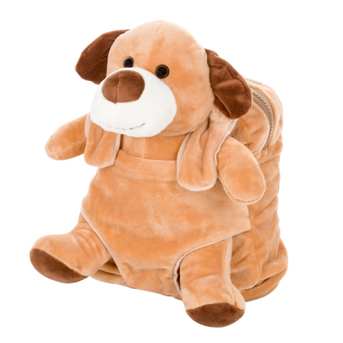 Bruno, pluszowy pies, plecak brązowy HE689-16 